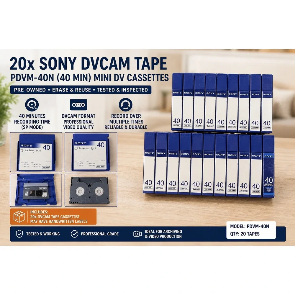 20x Sony DVCAM PDVM-40N 40 Min Mini DV Professional Video Cassette